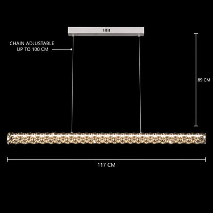 Lustra LED cu telecomanda KANGNING, 3000K/4000K/6000K, 120W, Metal si Acrilic, Alb