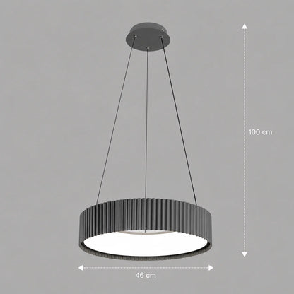 Lustra LED cu telecomanda SCHECTE, 3000K/4000K/6000K, 70W, Metal si Plastic, Gri