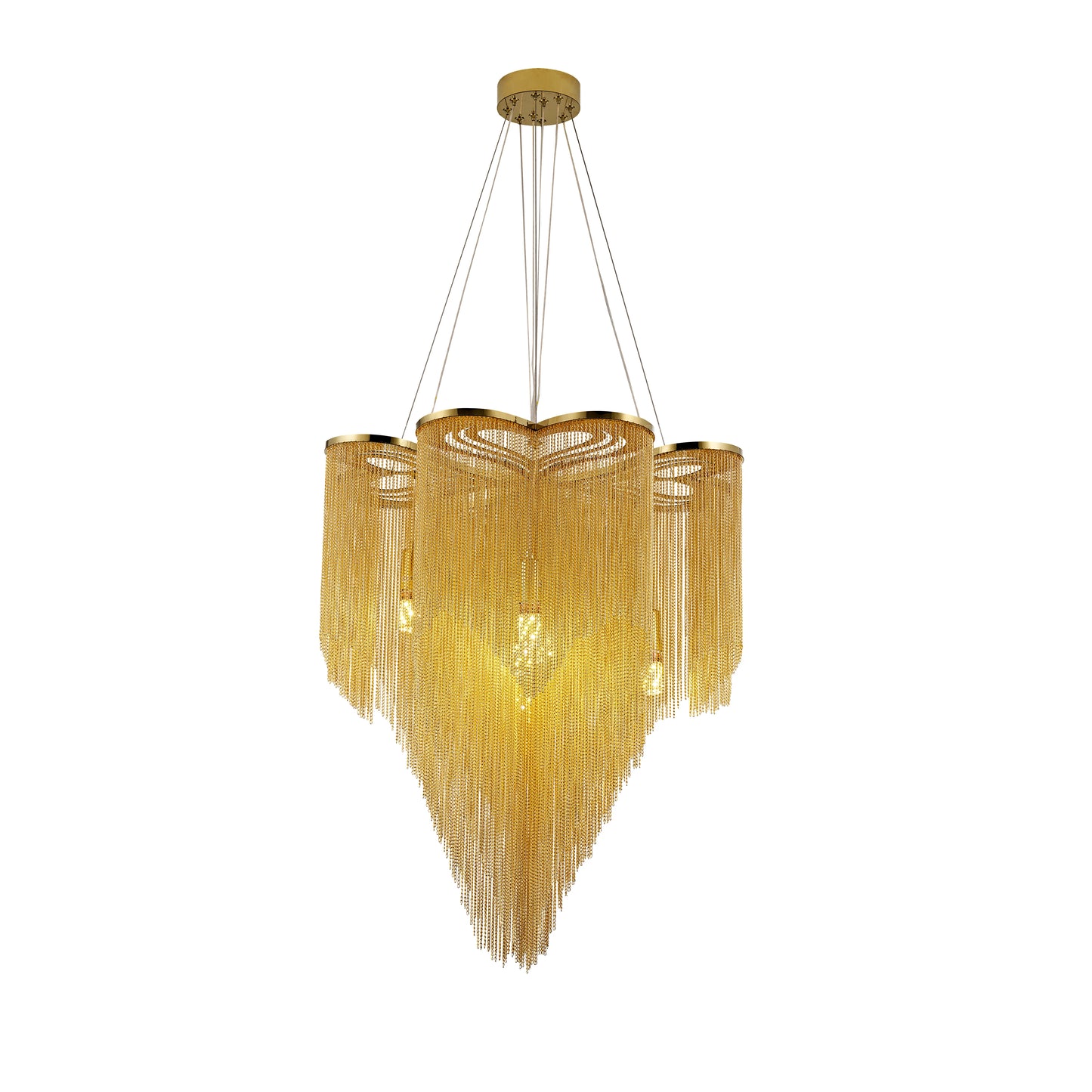 Candelabru MD9021 6xG9, Diametru 60cm, Auriu, Metal
