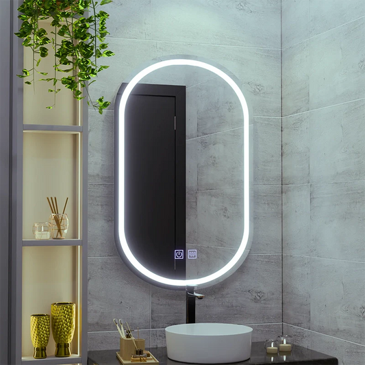Oglinda LED Ovala 50x80, Velara Touch, Sistem Dezaburire, Dimabila