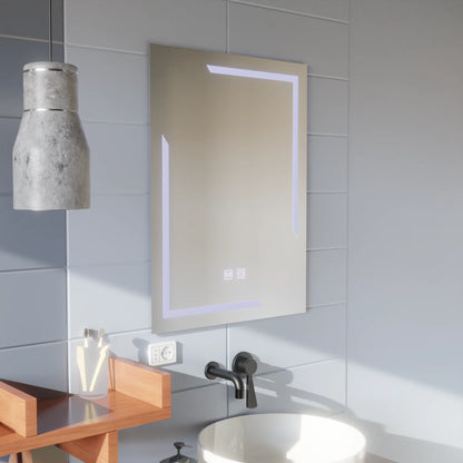 Oglinda LED Rectangulara, 50x70cm, Touch Ulrich, Sistem Dezaburire, Dimabila