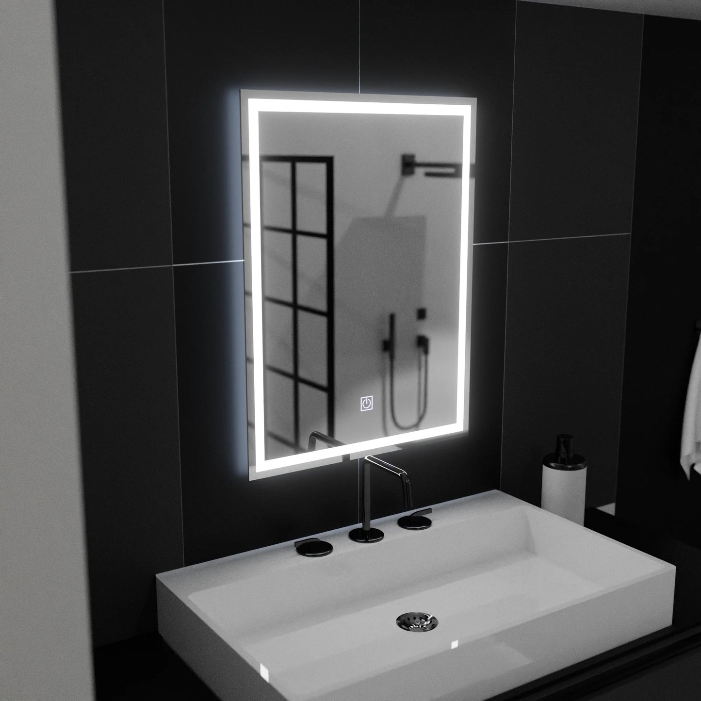 Oglinda LED Rectangulara 50x70cm FRAME Basic Touch
