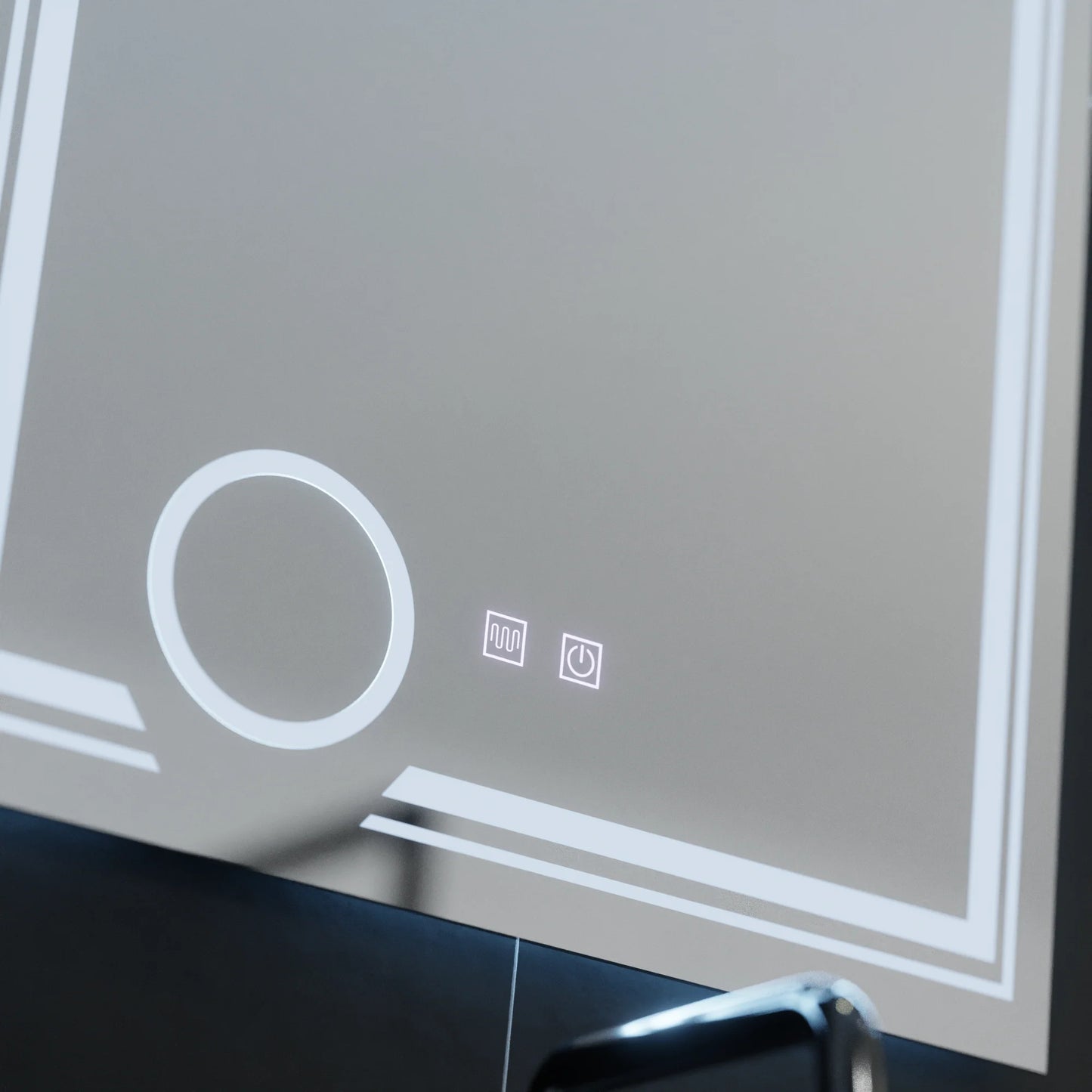 Oglinda LED Rectangulara, 60x80cm, CANTO Touch, Sistem Dezaburire, Dimabila