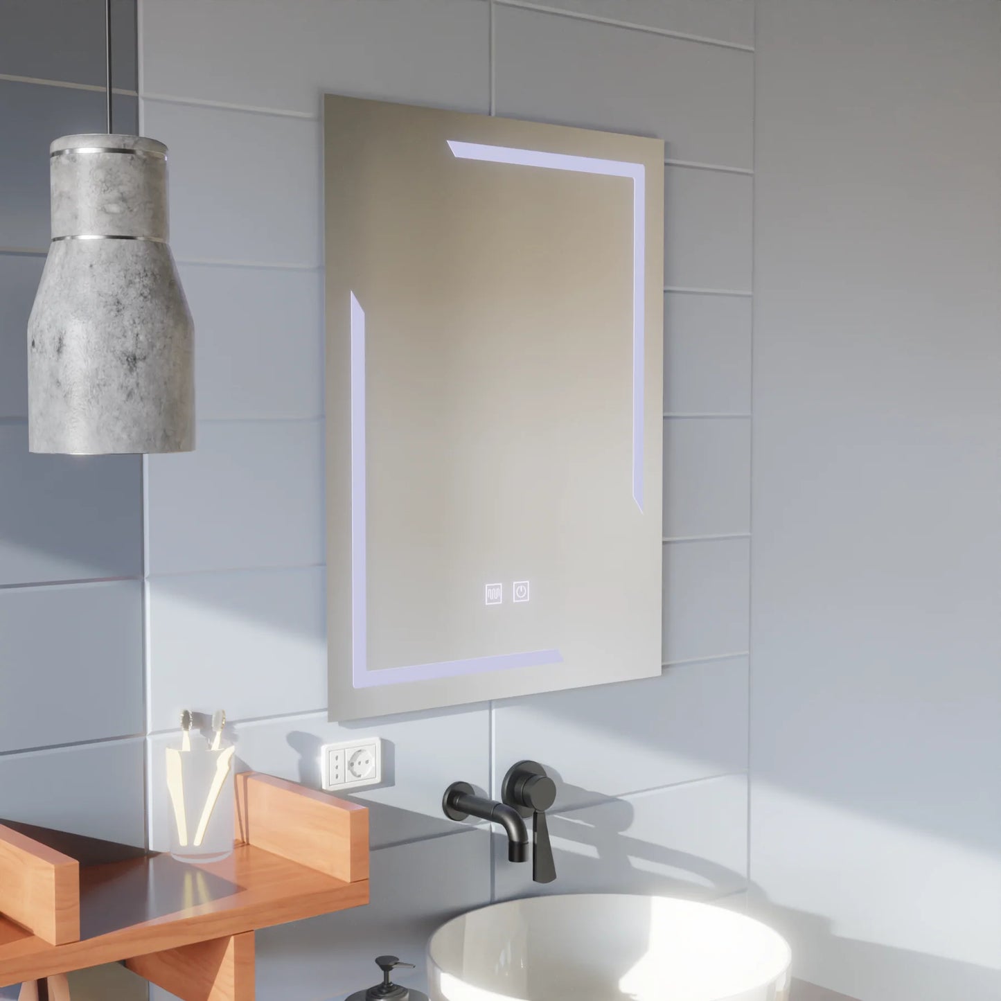 Oglinda LED Touch Ulrich, functie Dezaburire, 60x80 cm