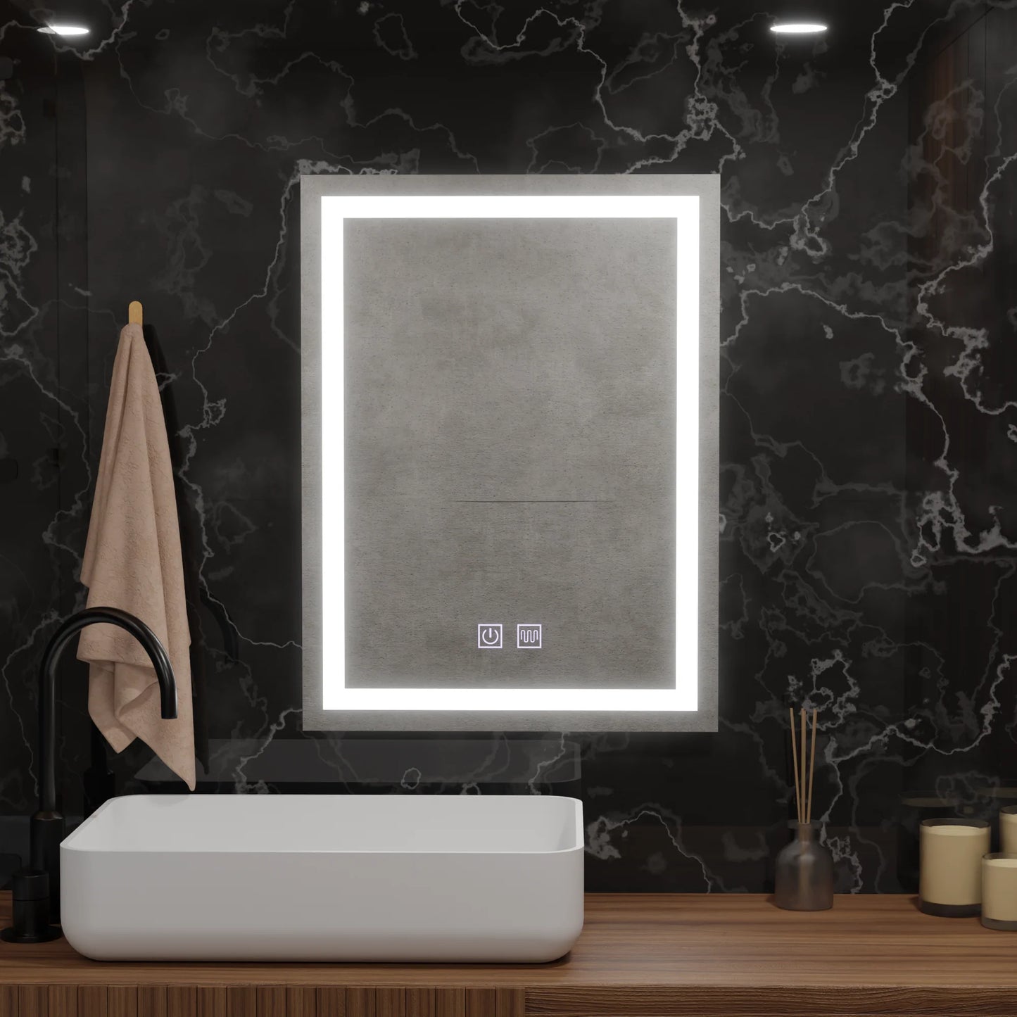 Oglinda LED Rectangulara 60x80cm Edge LUMINOUS Touch Sistem Dezaburire