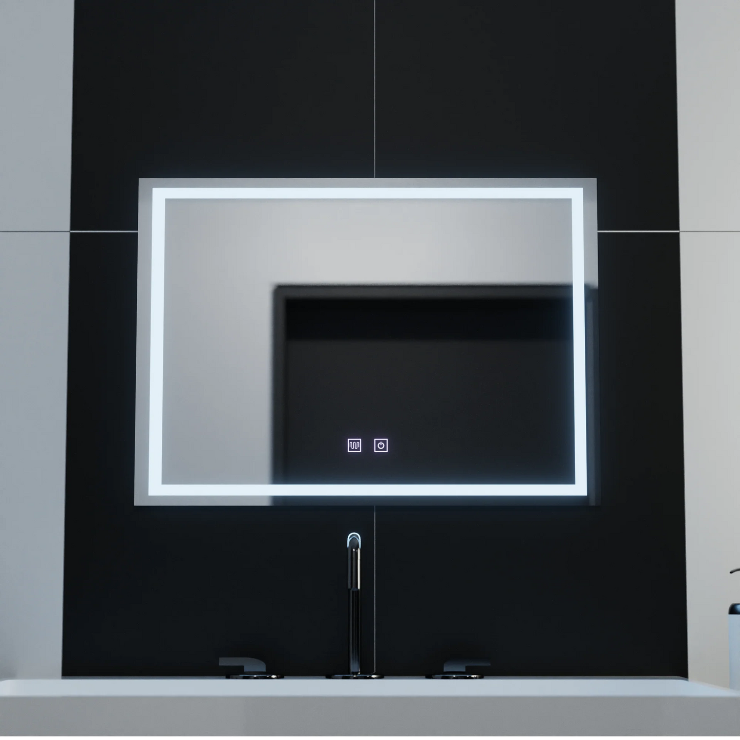 Oglinda LED Rectangulara, 70x50cm, Umbria Touch , Sistem Dezaburire, Dimabila
