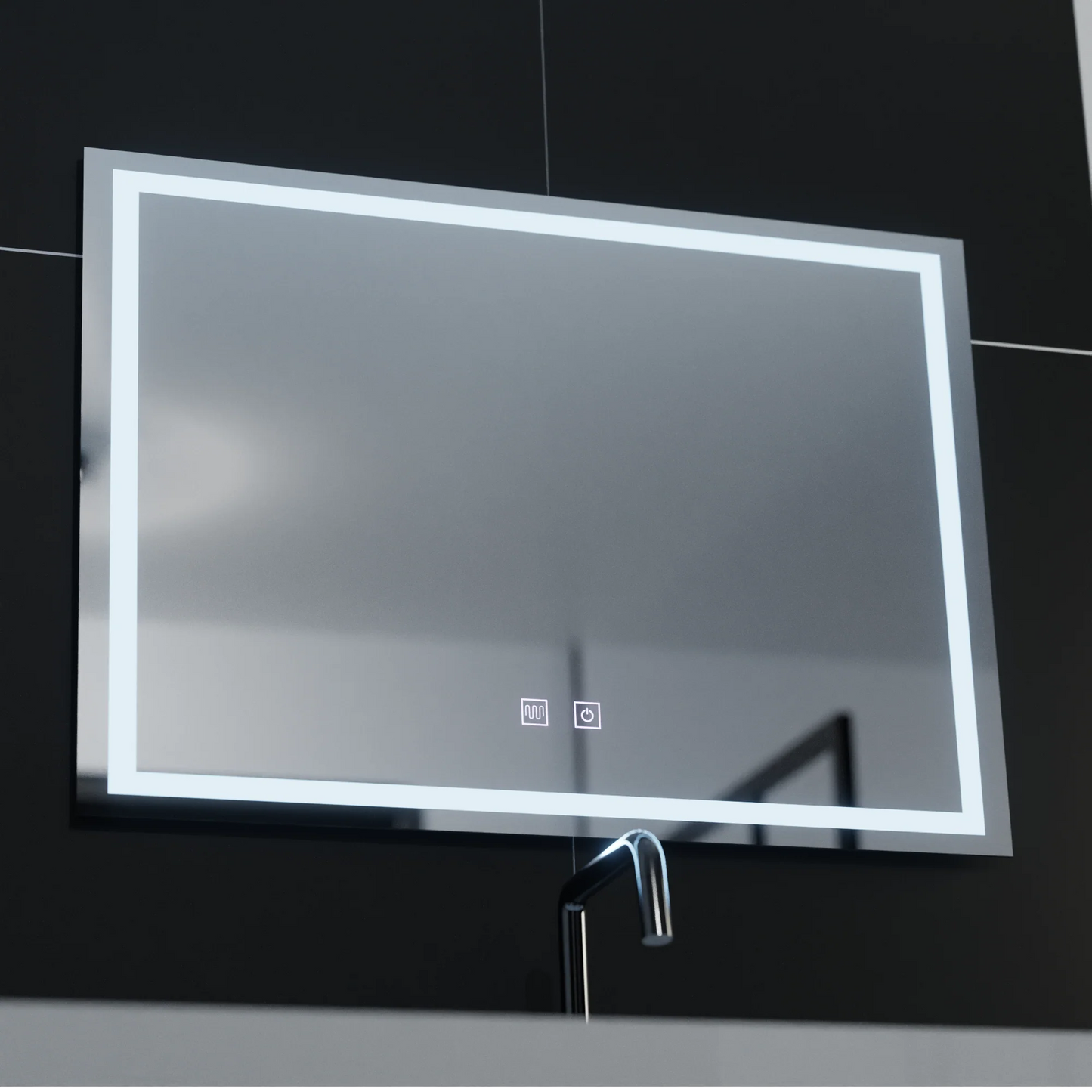 Oglinda LED Rectangulara, 70x50cm, Umbria Touch , Sistem Dezaburire, Dimabila