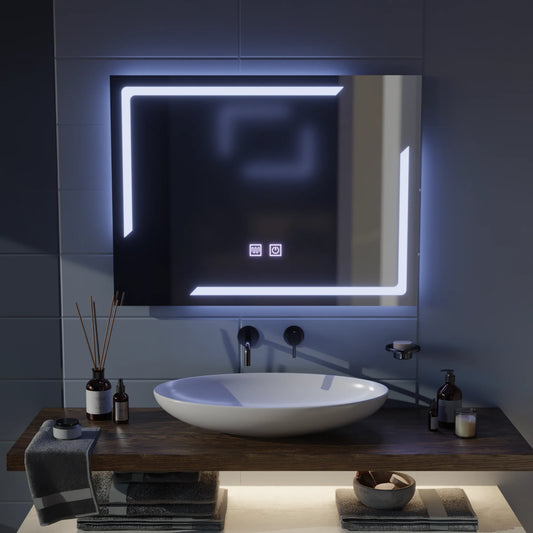 Oglinda LED Touch Retrica, functie Dezaburire, 80x60 cm