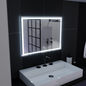 Oglinda LED Rectangulara, 80x60cm, FRAME Basic Touch