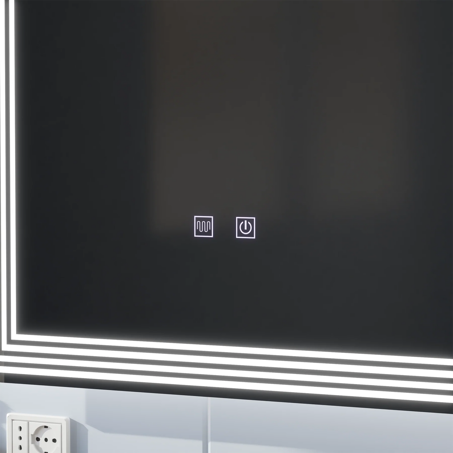 Oglinda LED Rectangulara, Dezaburire, 60x80cm, ADIS Basic Touch