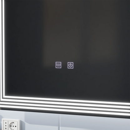 Oglinda LED Rectangulara, Dezaburire, 60x80cm, ADIS Basic Touch