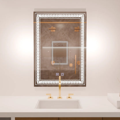 Oglinda LED Rentagulara, 60x80cm, Touch Vivido , Sistem Dezaburire,Dimabila