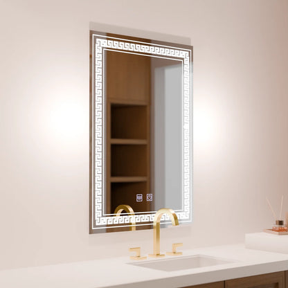 Oglinda LED Rentagulara, 60x80cm, Touch Vivido , Sistem Dezaburire,Dimabila