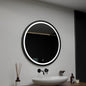 Oglinda LED Rotunda 60cm Rama Neagra Basic Touch