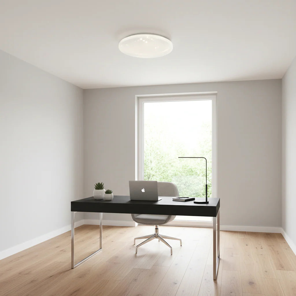 Plafoniera LED 35 cm, 31W, 3000K / 4000K / 6000K, Alb, Metal si Acril