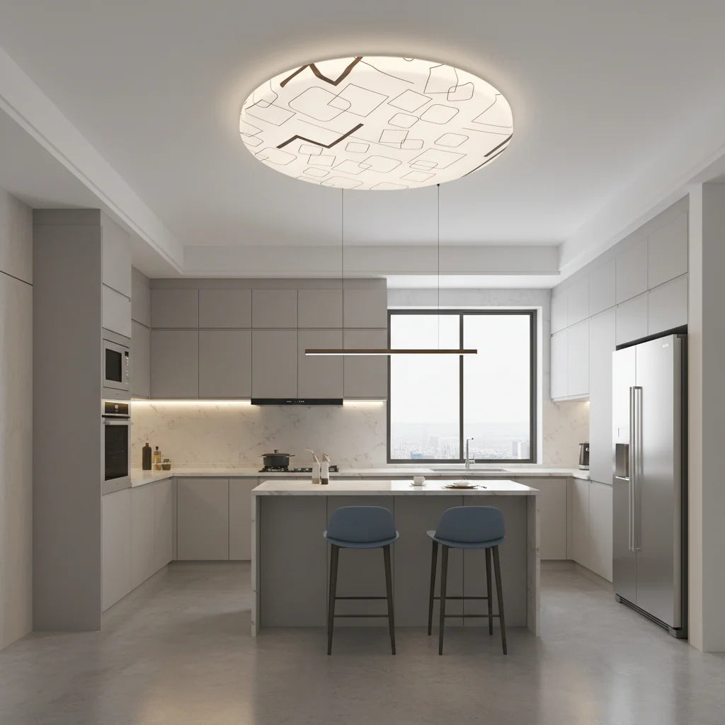 Plafoniera LED 35 cm, 31W, 3000K / 4000K / 6000K, Alb, Metal si Acril