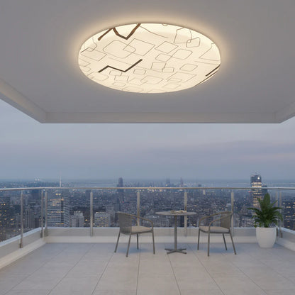 Plafoniera LED 23 cm, 22W, 3000K / 4000K / 6000K, Alb, Metal si Acril