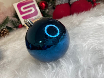 Set globuri de Craciun, 30 bucati, 6 modele, 8cm, albastru inchis