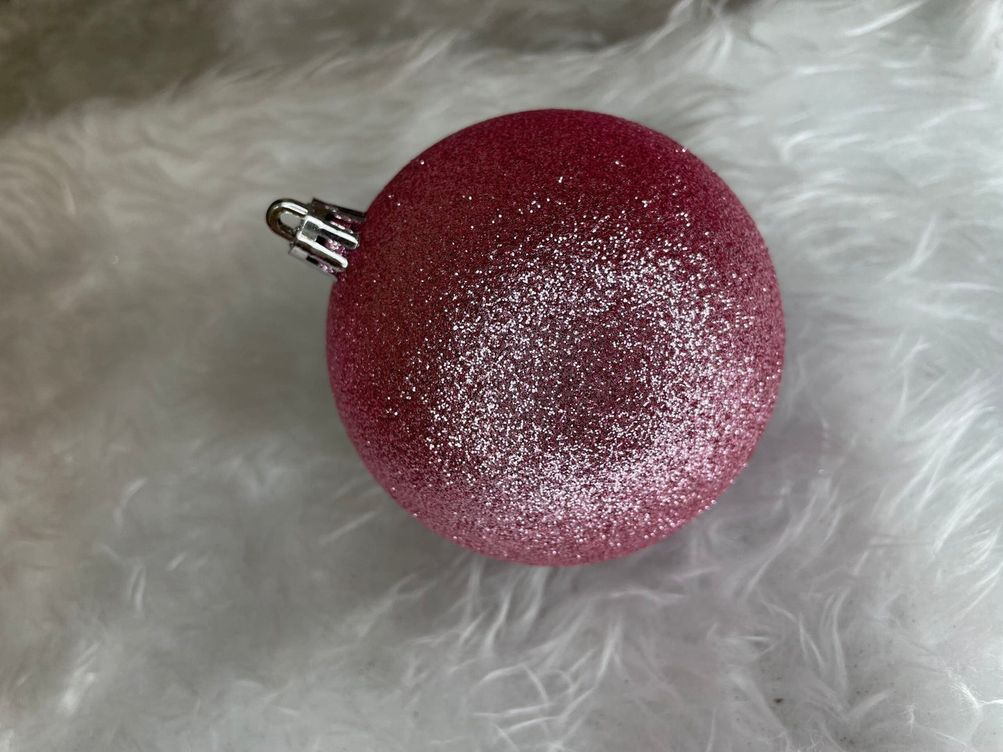 Set globuri de Craciun, 30 bucati, 6 modele, 8cm, roz