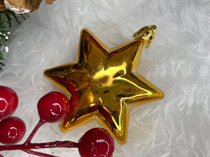 Set globuri si decoratiuni de Craciun, 155 piese, diverse dimensiuni, auriu