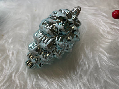 Set globuri si decoratiuni de Craciun, 72 piese, diverse dimensiuni, albastru