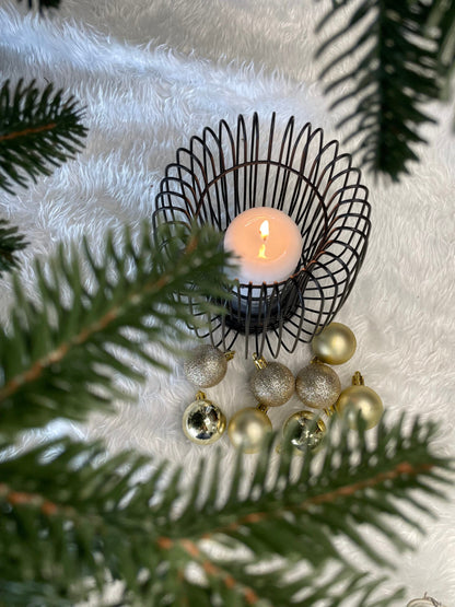 Set globuri de Craciun, 20 bucati, 3 modele, 4cm, argintiu rose