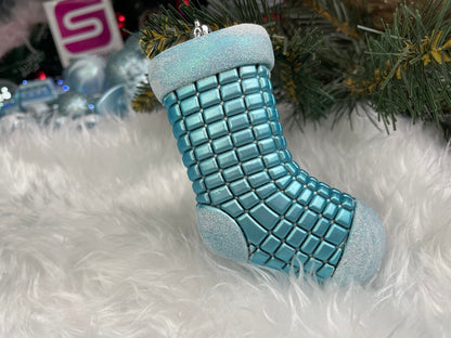 Set globuri si decoratiuni de Craciun, 77 piese, diverse dimensiuni, albastru