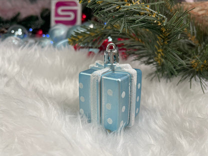 Set globuri si decoratiuni de Craciun, 77 piese, diverse dimensiuni, albastru