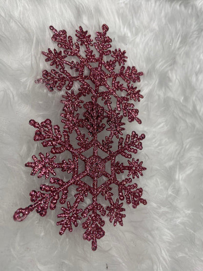 Set globuri si decoratiuni de Craciun, 101 piese, diverse dimensiuni, alb roz