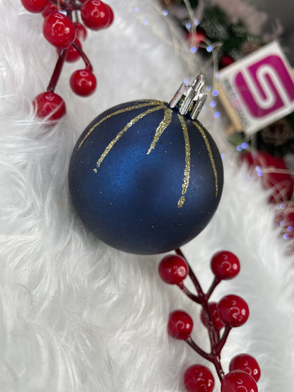 Set globuri de Craciun cu modele de sarbatori, 30 bucati, 6cm, multicolor