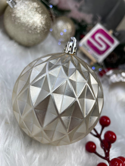 Set globuri de Craciun, 30 bucati, 6 modele, 8cm, auriu