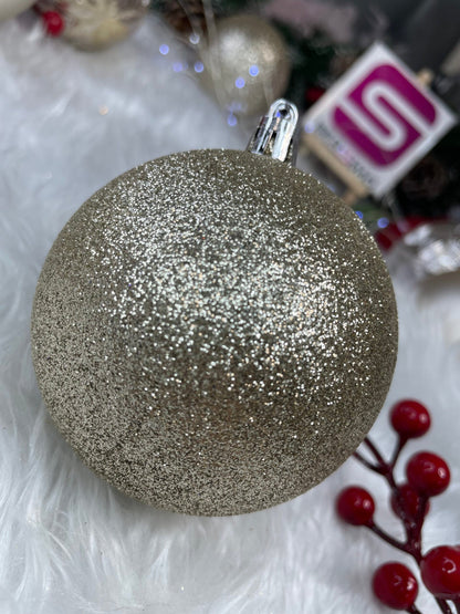 Set globuri de Craciun, 30 bucati, 6 modele, 8cm, auriu