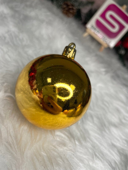 Set globuri de Craciun, 30 bucati, 3 modele, 6cm, auriu