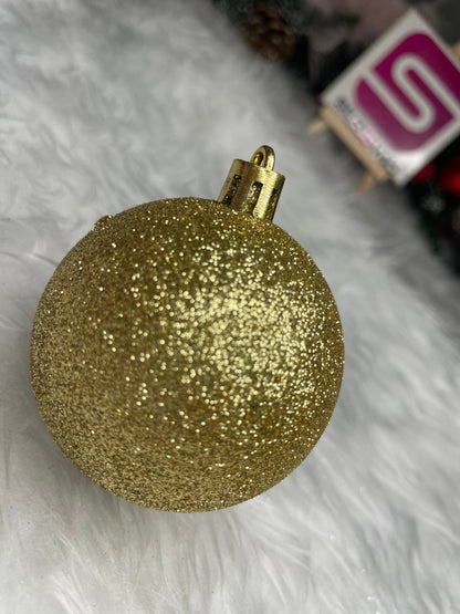 Set globuri de Craciun, 30 bucati, 3 modele, 6cm, auriu