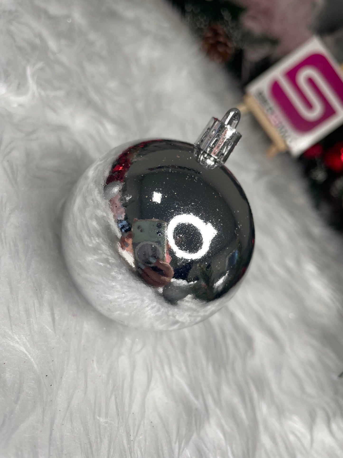 Set globuri de Craciun, 30 bucati, 3 modele, 6cm, argintiu