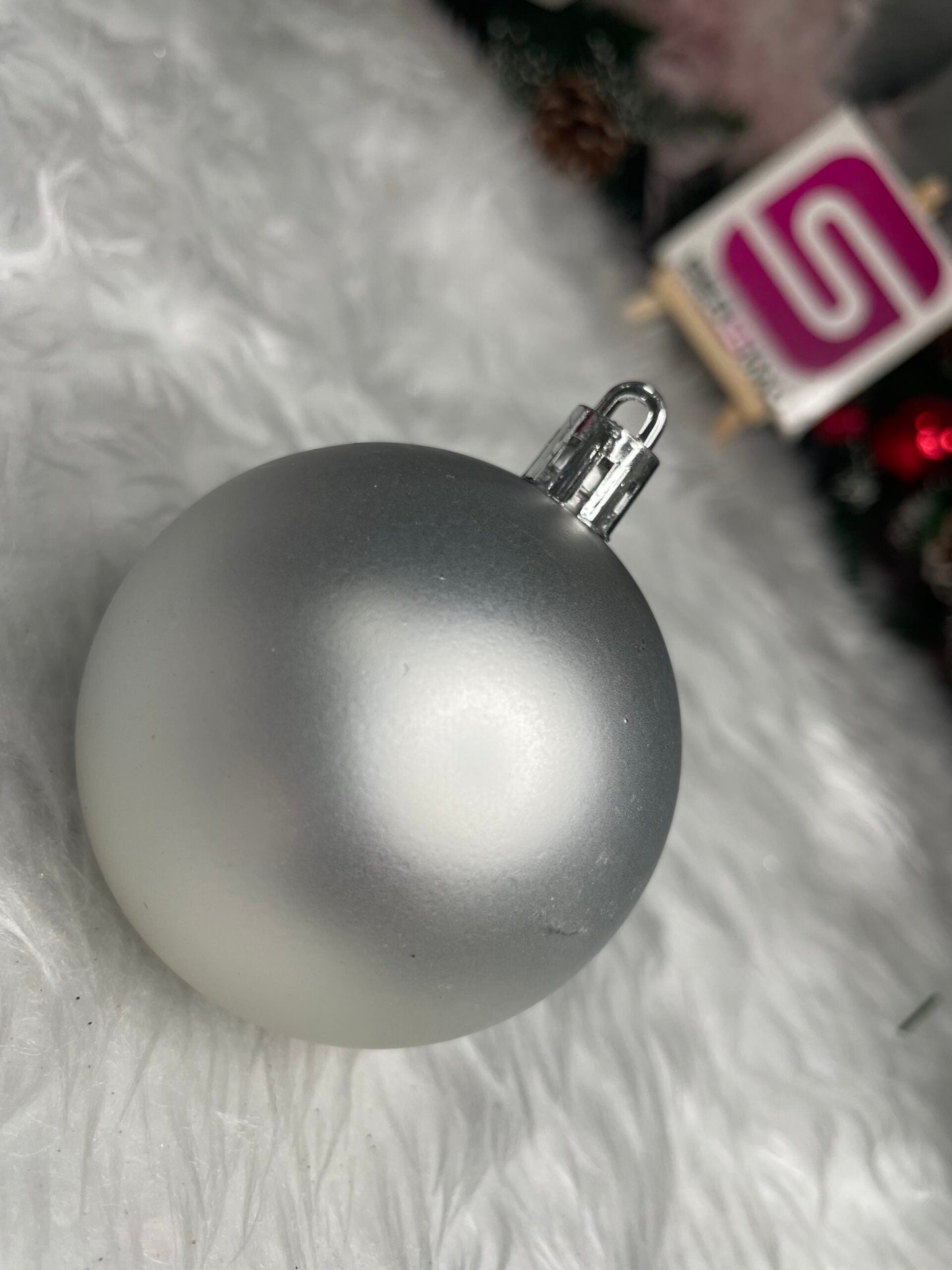 Set globuri de Craciun, 30 bucati, 3 modele, 6cm, argintiu