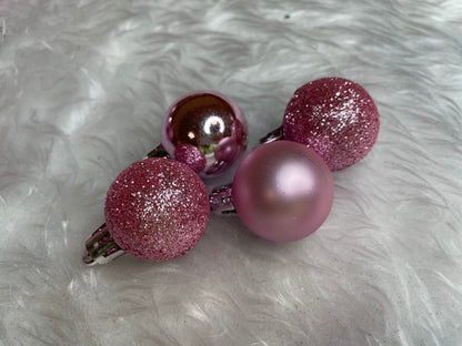 Set globuri de Craciun, 100 bucati, 3-6cm, roz