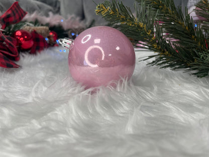 Set globuri de Craciun, 37 bucati, 3-8cm, roz