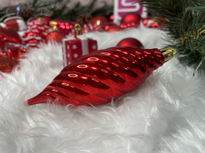 Set globuri si decoratiuni de Craciun, 72 piese, diverse dimensiuni, rosu