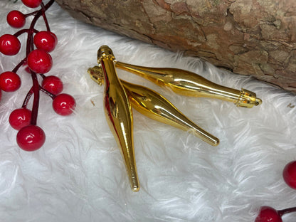 Set globuri si decoratiuni de Craciun, 51 piese, diverse dimensiuni, auriu