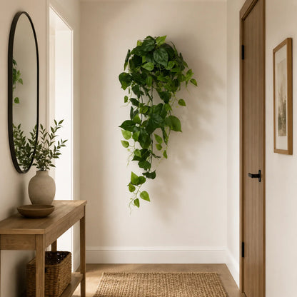 Planta Artificiala Suspendata Epipremnum, Inaltime 100cm, Verde