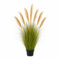 Planta Artificiala Iarba Ornamentala, 170cm, cu 7 fire, Stuf si Iarba, Verde Tomnal, Fara Ghiveci