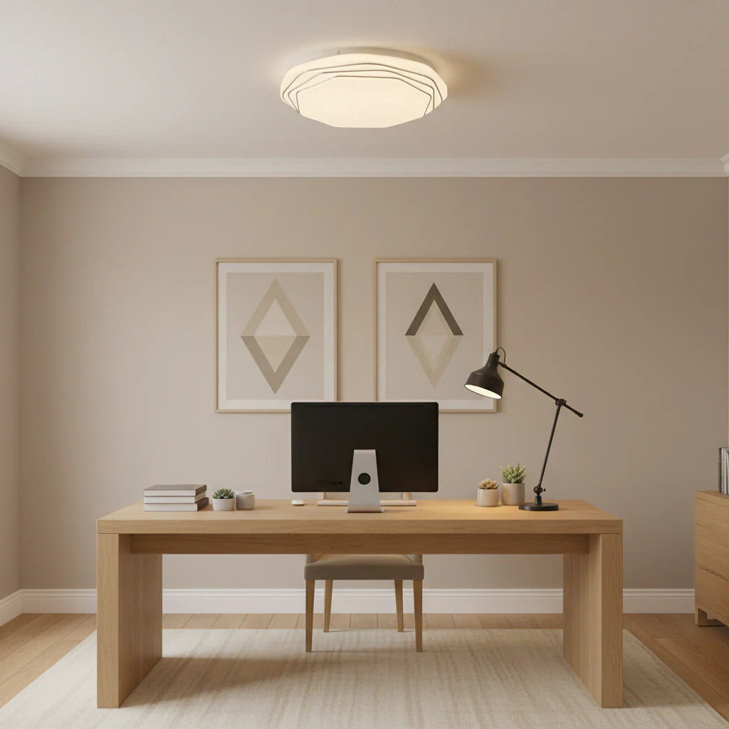 Plafoniera PL152 LED 35 cm, 31W, 3000K / 4000K / 6000K, Alb, Metal si Acril