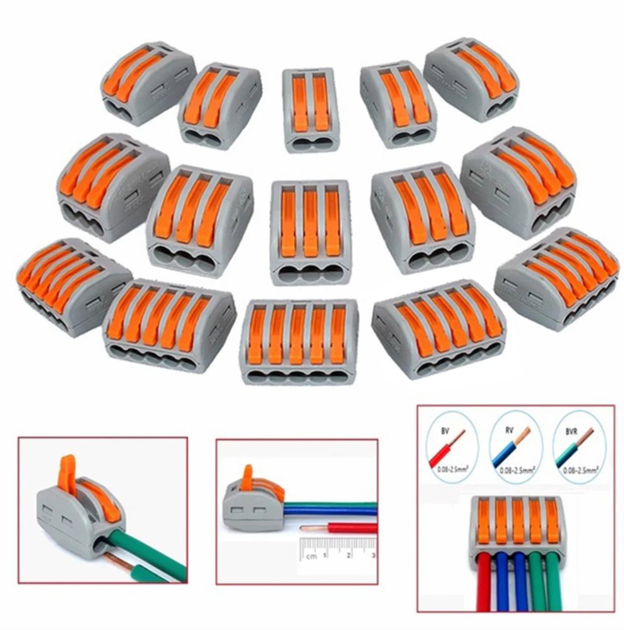 Conector pentru Lustra / Oglinda LED - Rapid, 3 Poli, Instalare Fara Surub