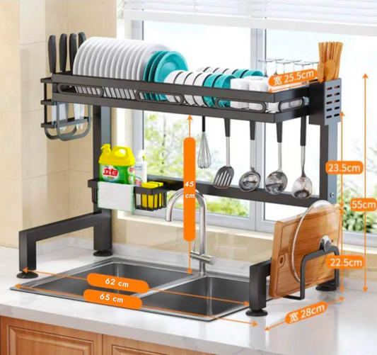 Organizator pentru Uscat Vasele 1 Nivel Negru