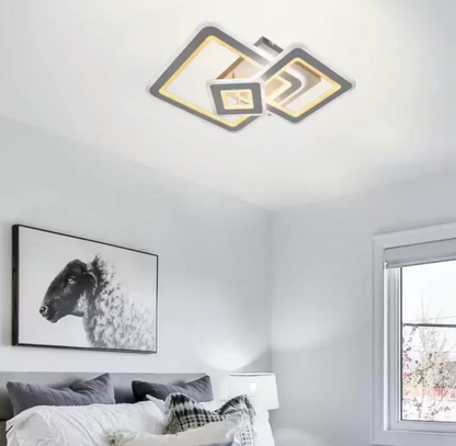 Lustra LED cu Telecomanda Hortensia 190W Dimabila Alb – lustră LED, culoare albă, cu telecomandă – RegalStore, iluminat