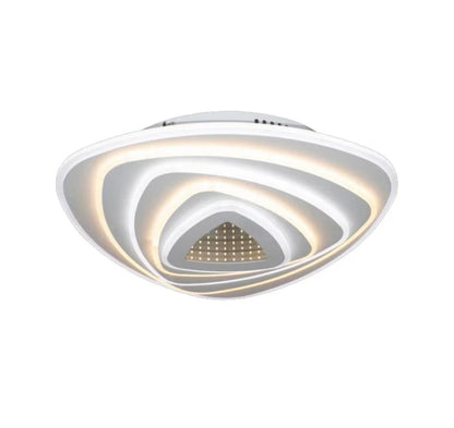 Lustra LED cu Telecomanda 3D Ruxandra, 150W, Dimabila, Alb