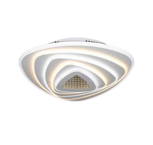 Lustra LED cu Telecomanda 3D Ruxandra, 150W, Dimabila, Alb