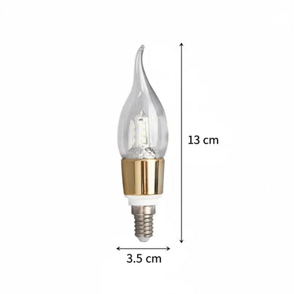 Bec LED E14 Lumanare, 12W, Lumina Calda, 3000K, Auriu