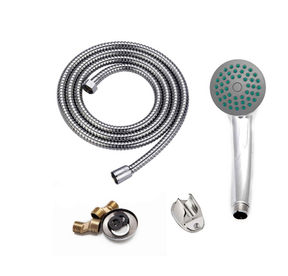 Baterie Cada Crom Lucios - Set Complet cu Pipa Pivotanta de 25cm, Para, Furtun si Excentrice Incluse – culoare argintie,